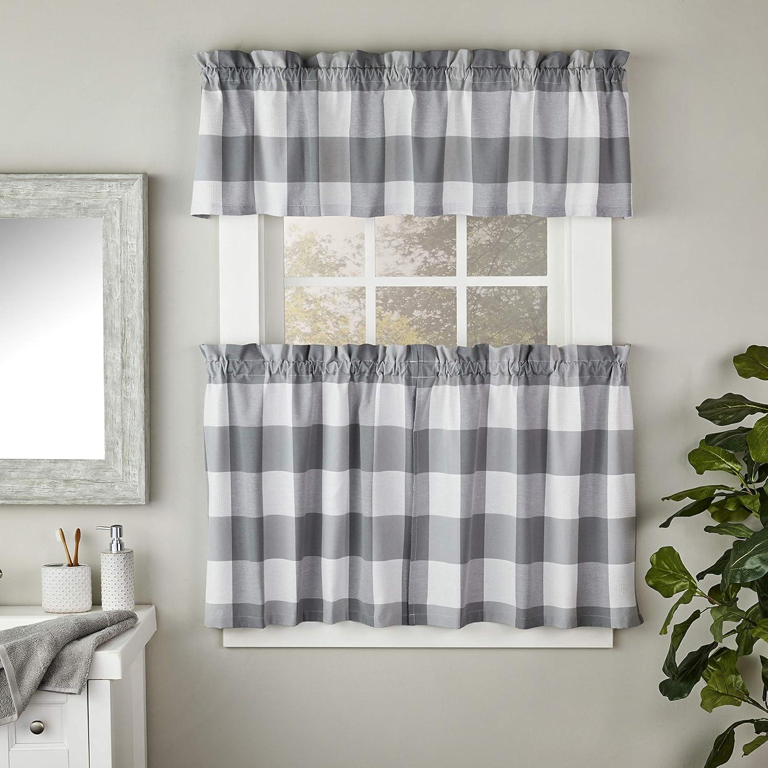 SKL Home Rod Pocket Light Filtering Valance, 58 in x 13 in