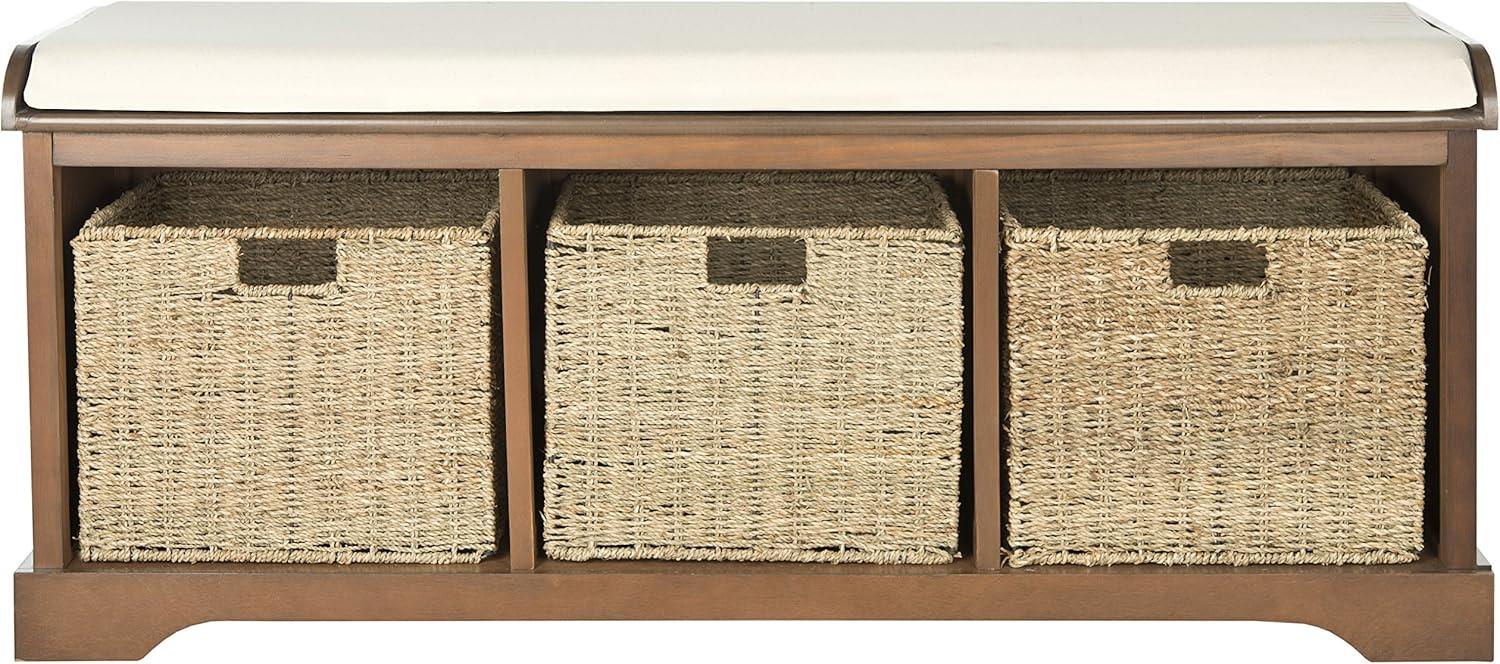 Lonan Wicker Storage Bench  - Safavieh