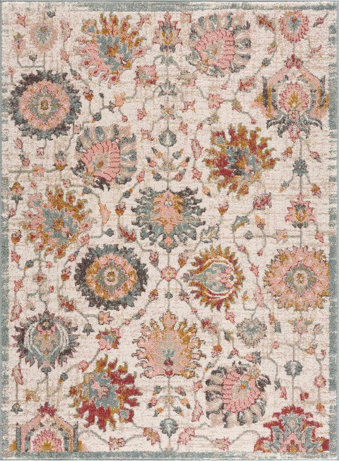 Twilight Traditional Multicolor Synthetic Rectangular Area Rug