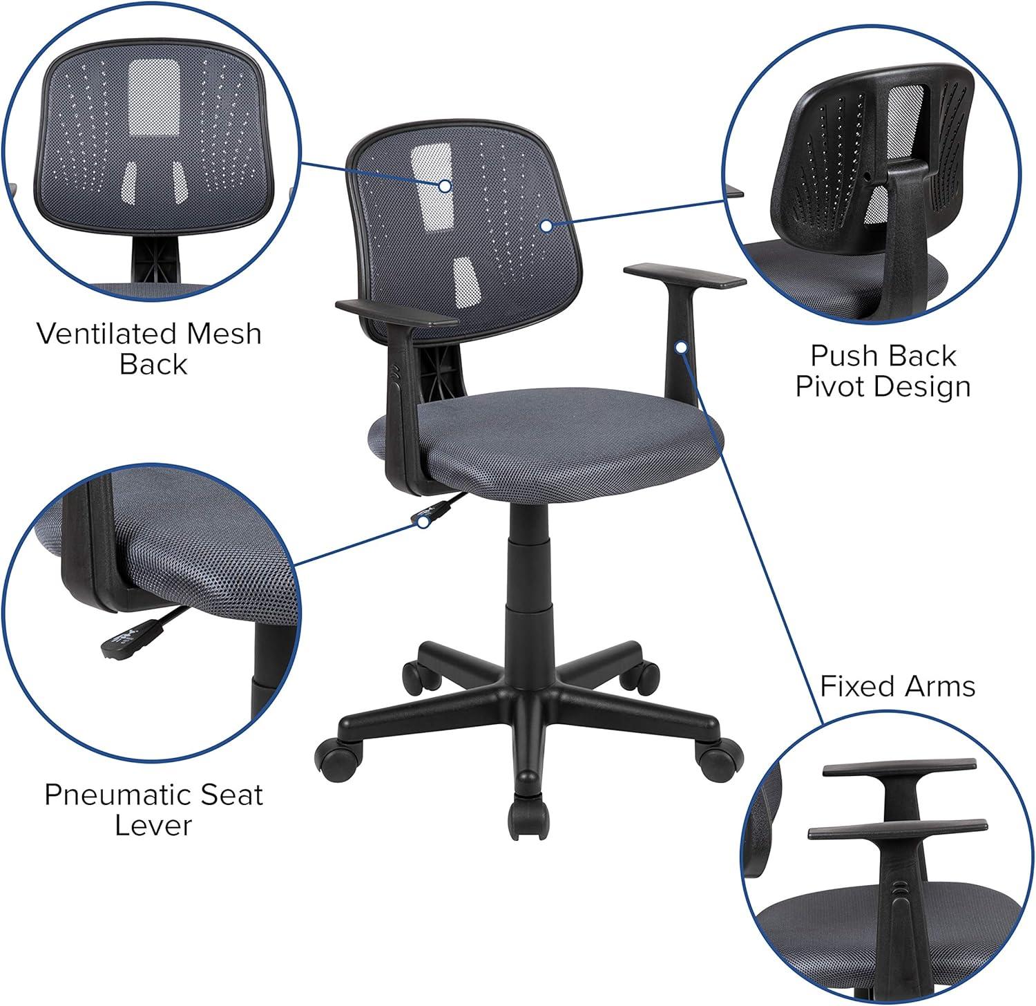 Flash Furniture Meridian Mid-Back Swivel Mesh Task Office Chair with Pivot Back by Flash Furniture