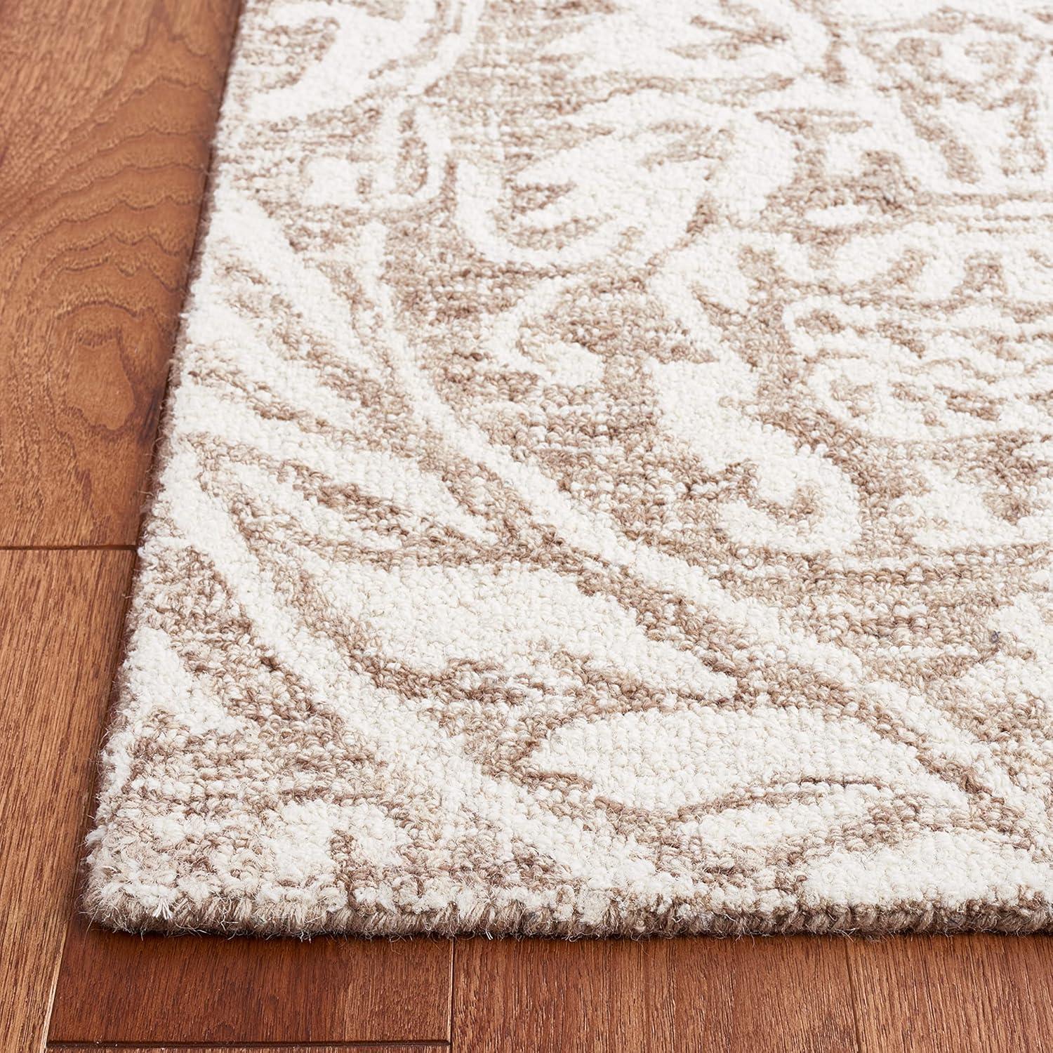 Abstract ABT204 Handmade Indoor Area Rug - Ivory/Beige - 8'x10' - Safavieh