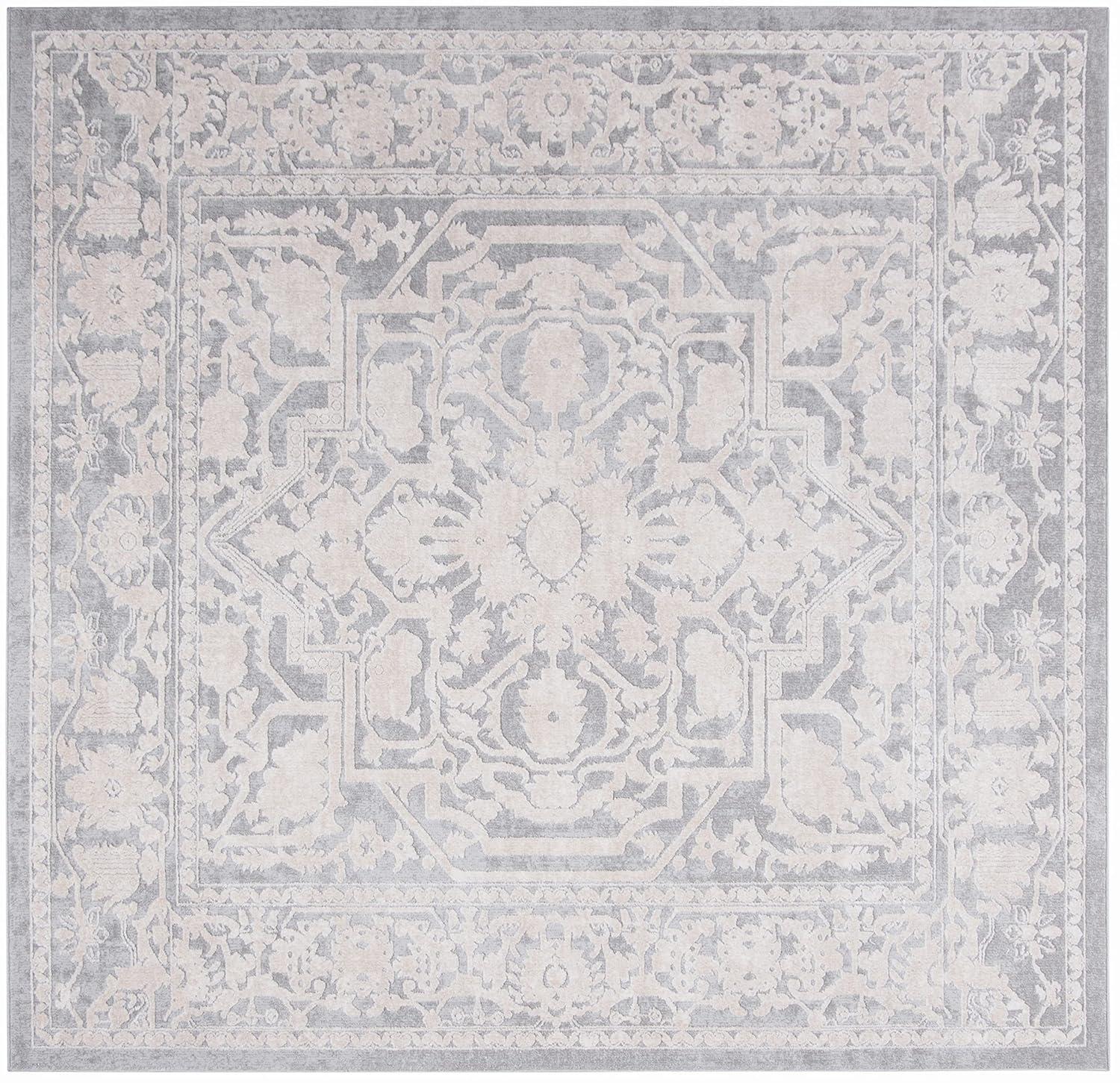 Reflection RFT665 Power Loomed Indoor Accent Rug - 3'x3' - Light Grey/Cream - Safavieh