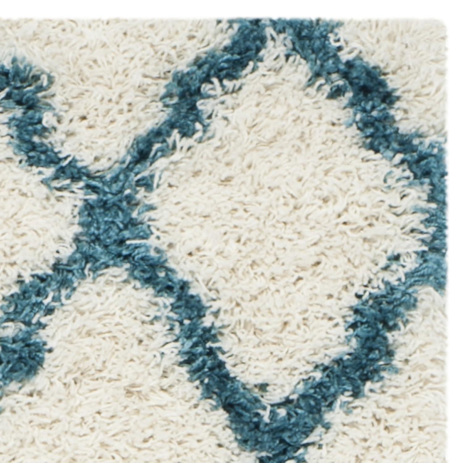 Shag Kids SGK569 Power Loomed Accent Rug - Ivory/Blue - 2'3"x5' - Safavieh.