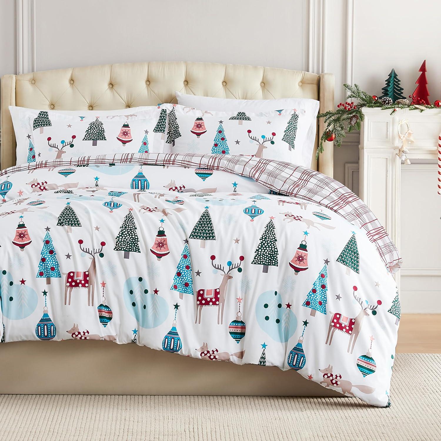 Winter Wonderland King/California King Reversible Christmas Duvet Cover Set