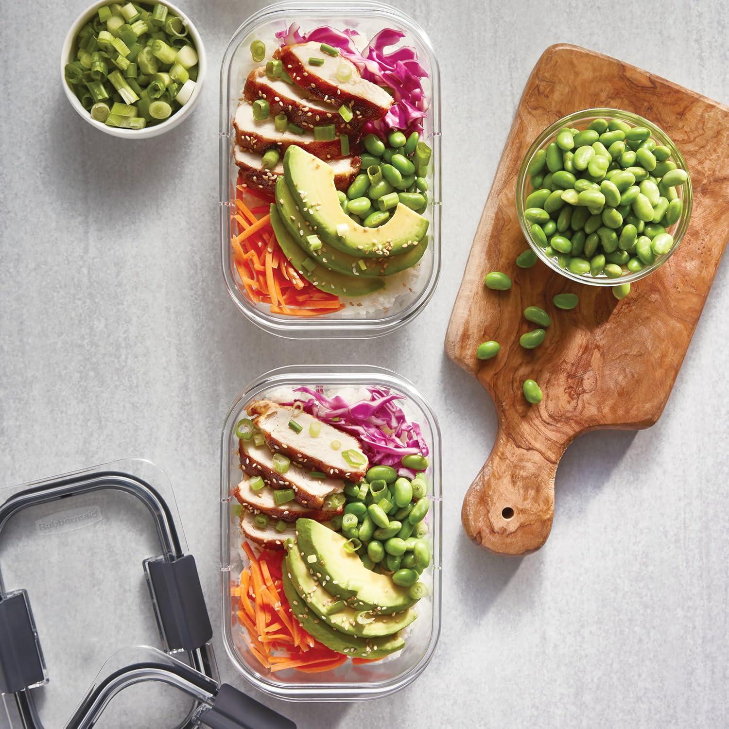 Rubbermaid Brilliance Food Storage Containers, BPA-Free Plastic, 4.7 Cup, 4 Pack | Wayfair