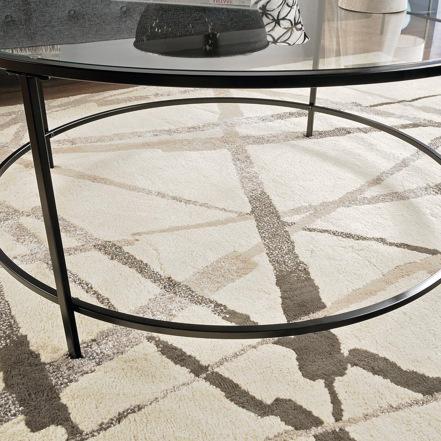 Sauder International Lux Round Coffee Table, Satin Gold