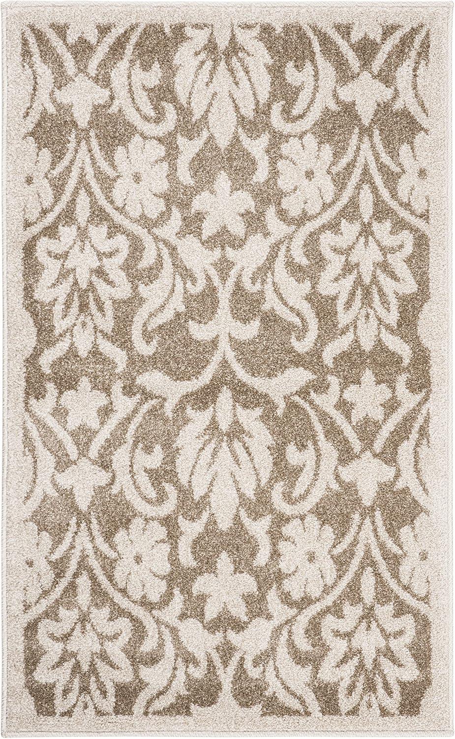 Amherst AMT424 Power Loomed Indoor Area Rug - Wheat/Beige - 8'x10' - Safavieh