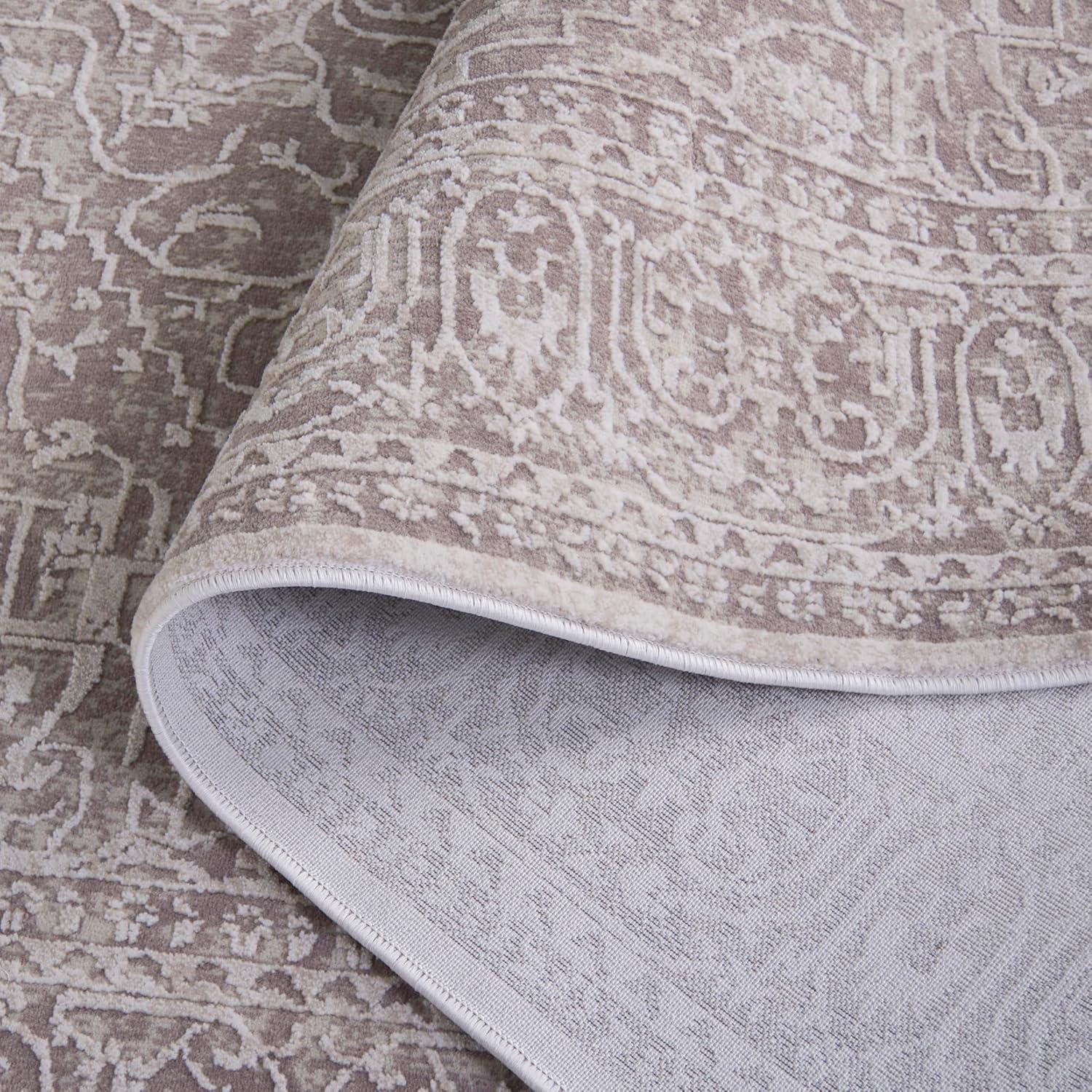 SAFAVIEH Reflection Dolkar Traditional Area Rug, Beige/Cream, 12' x 12' Square