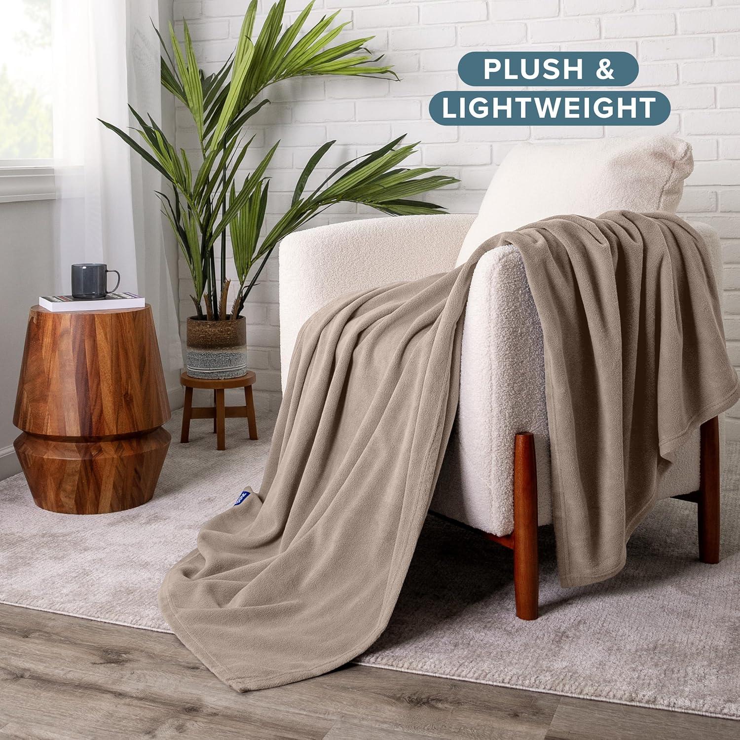 Bare Home Lightweight Polar Fleece Blanket