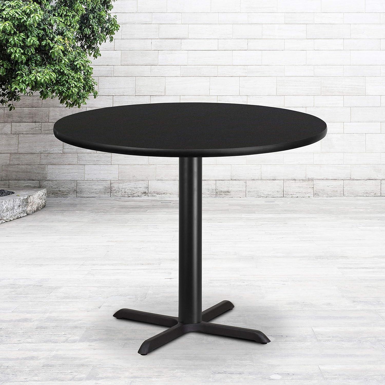 Flash Furniture Carrus Round Laminate Table Top with Height Table Base