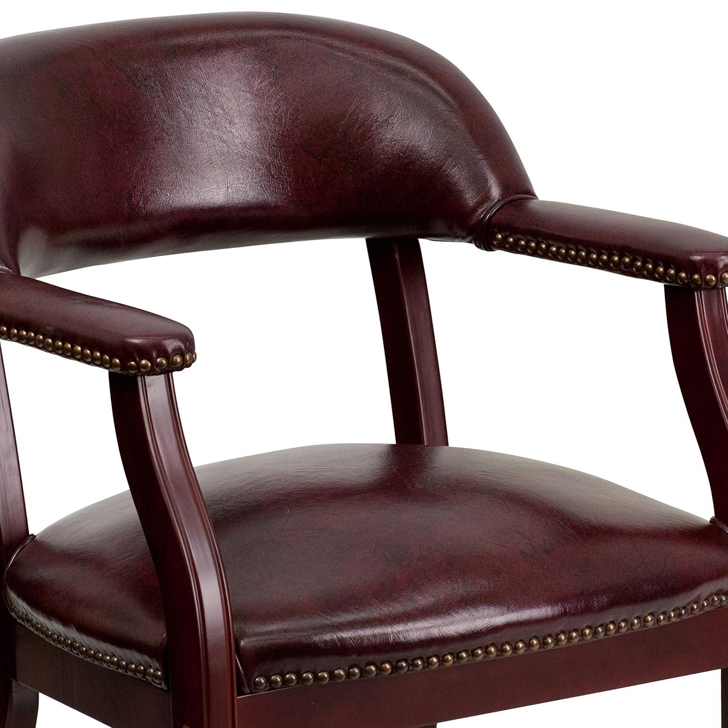 Emma and Oliver Oxblood Vinyl Luxurious Conference Chair