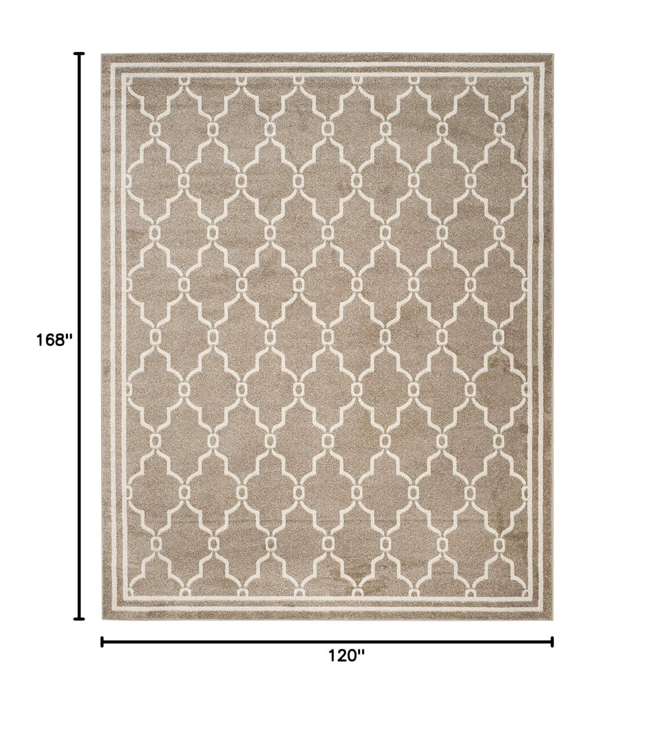 Amherst AMT414 Power Loomed Indoor Area Rug - Wheat/Beige - 10'x14' - Safavieh