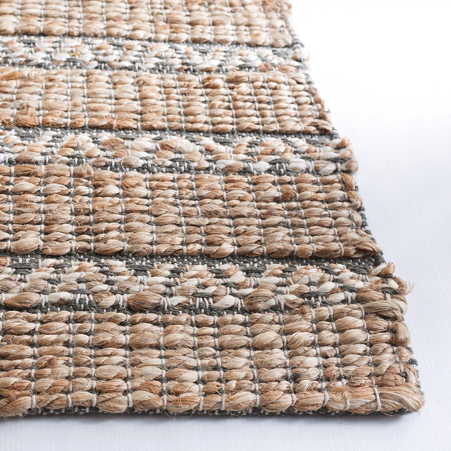 Natural Fiber NFB655 Power Loomed Area Rug - Olive/Natural - 3'x5' - Safavieh.
