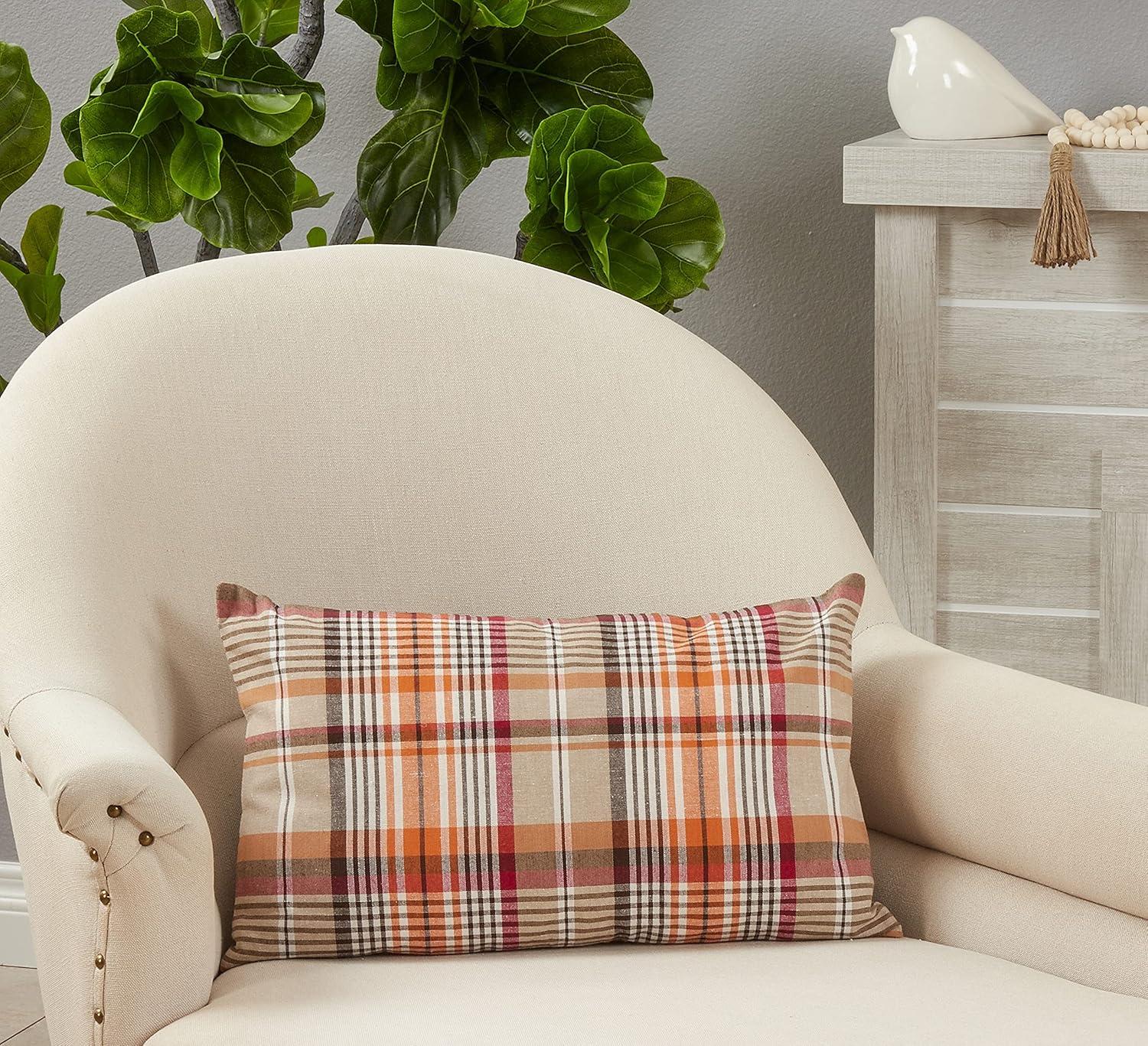 Helena Plaid Cotton Pillow Cover