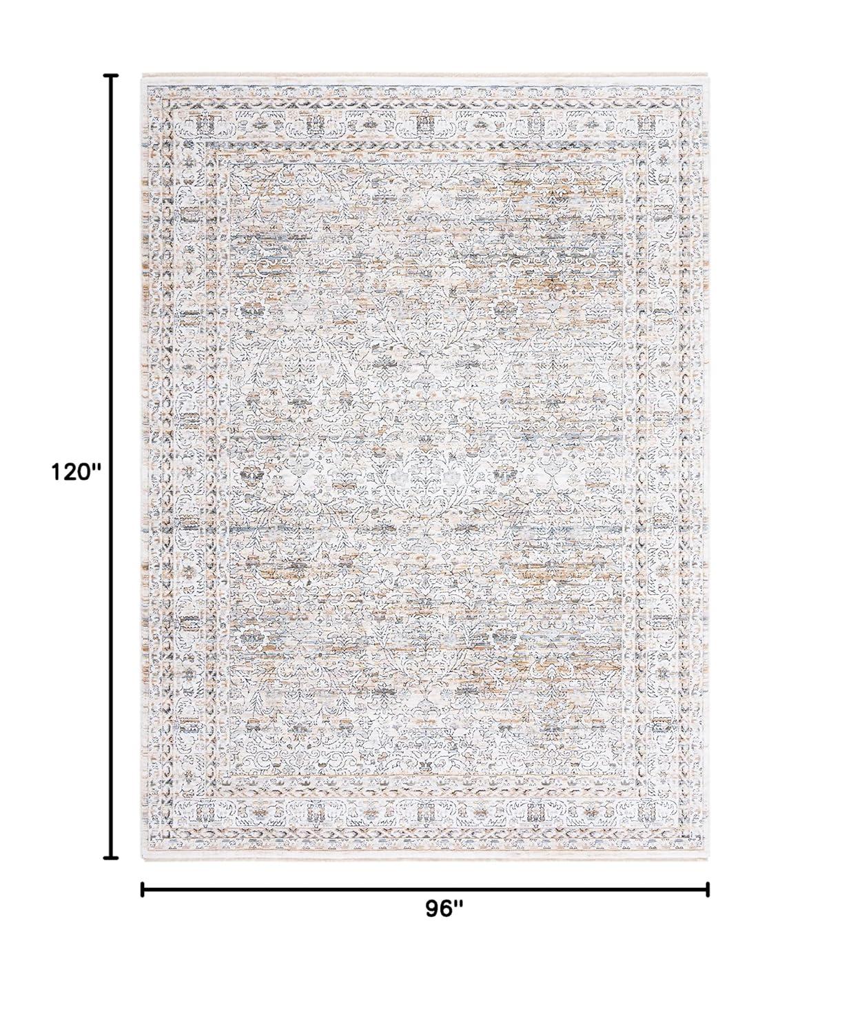 Moondust MND660 Power Loomed Area Rug - Ivory/Grey - 8'x10' - Safavieh.