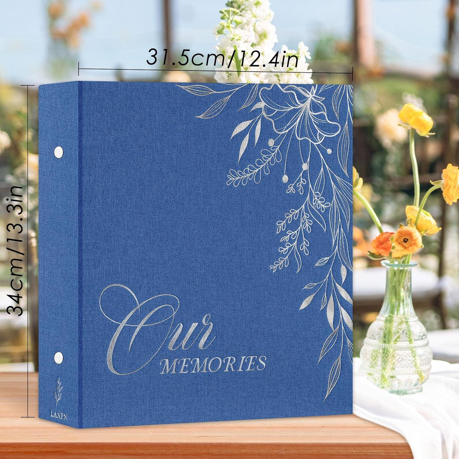 BEACHWATER POOL & SPA, LLC Photo Album 4X6 1000 Pockets, Extra Large Capacity Linen Cover Picture Albums Holds 1000 Horizontal And Vertical Photos