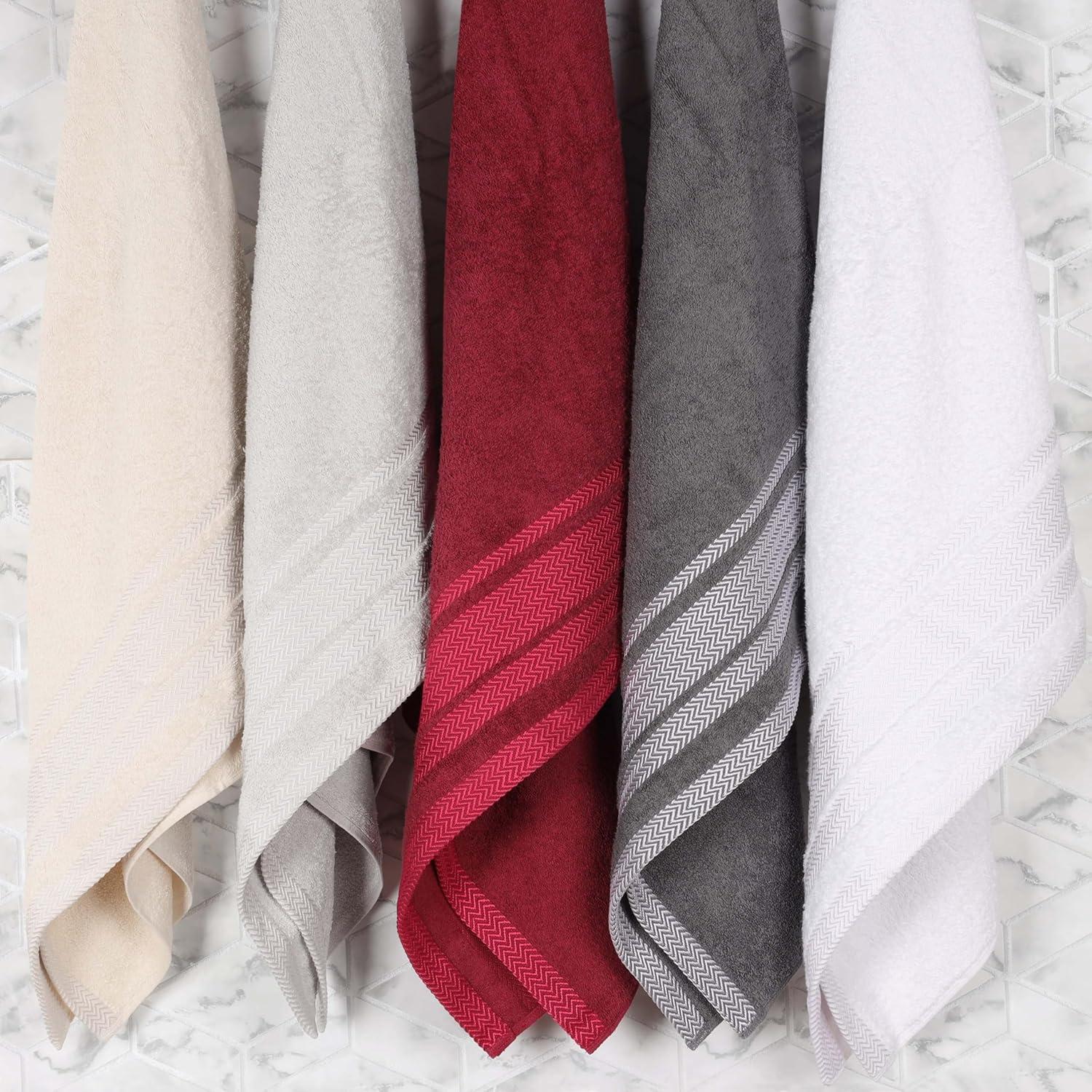 Superior Hays Cotton Face Towel Washcloth Set of 12, Gray