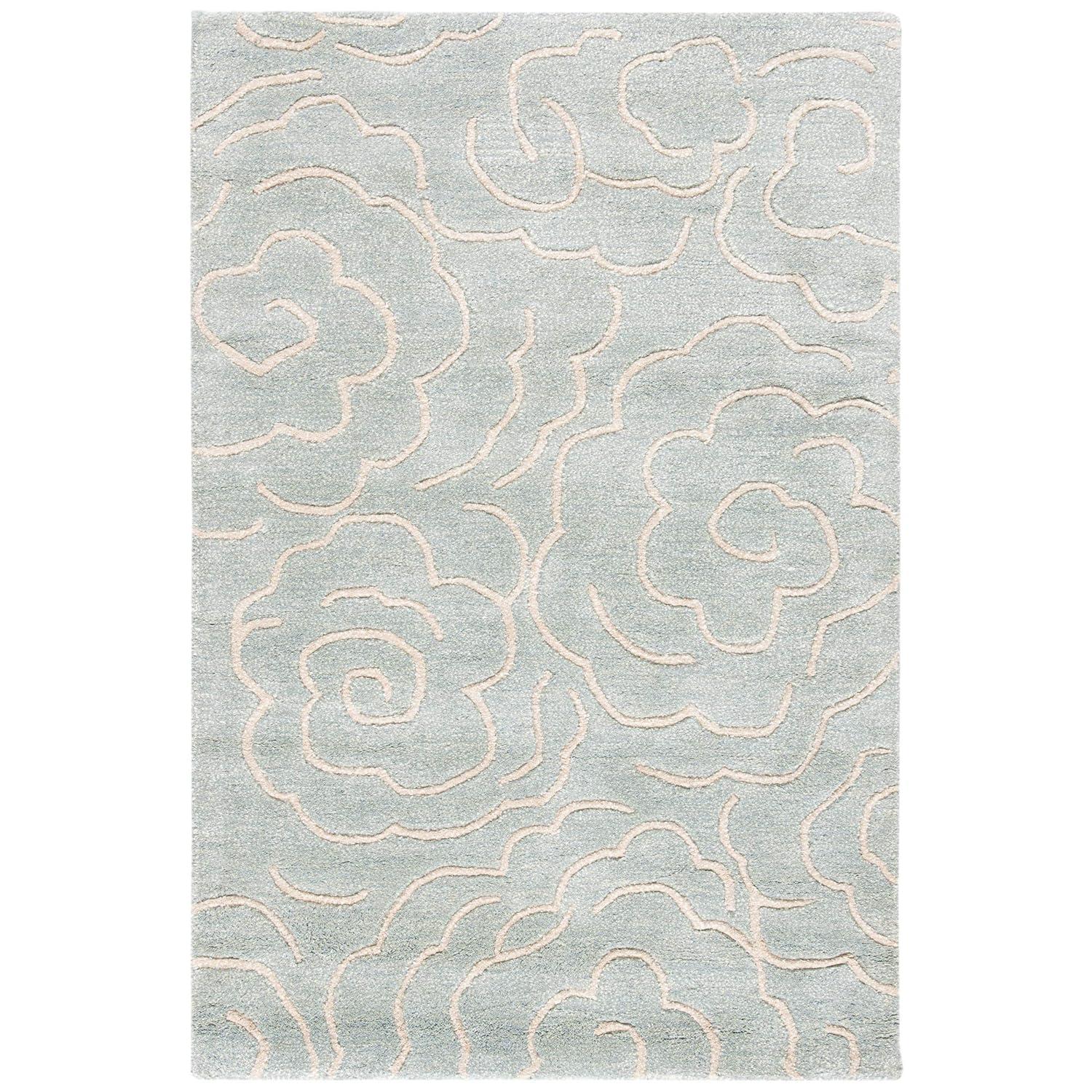 Soho SOH812 Hand Tufted Area Rug - Soft Lt. Blue/Ivory - 7'6"x9'6" - Safavieh.