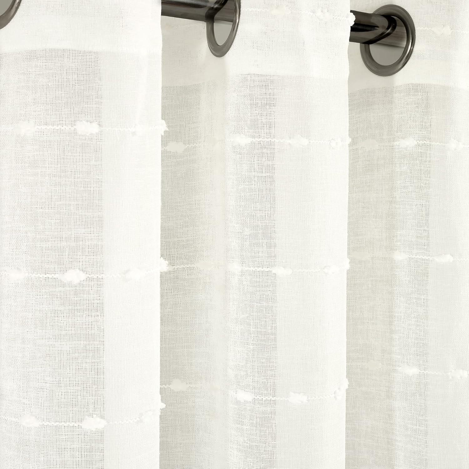 Lush Decor Solid Sheer Grommet Curtain Panels