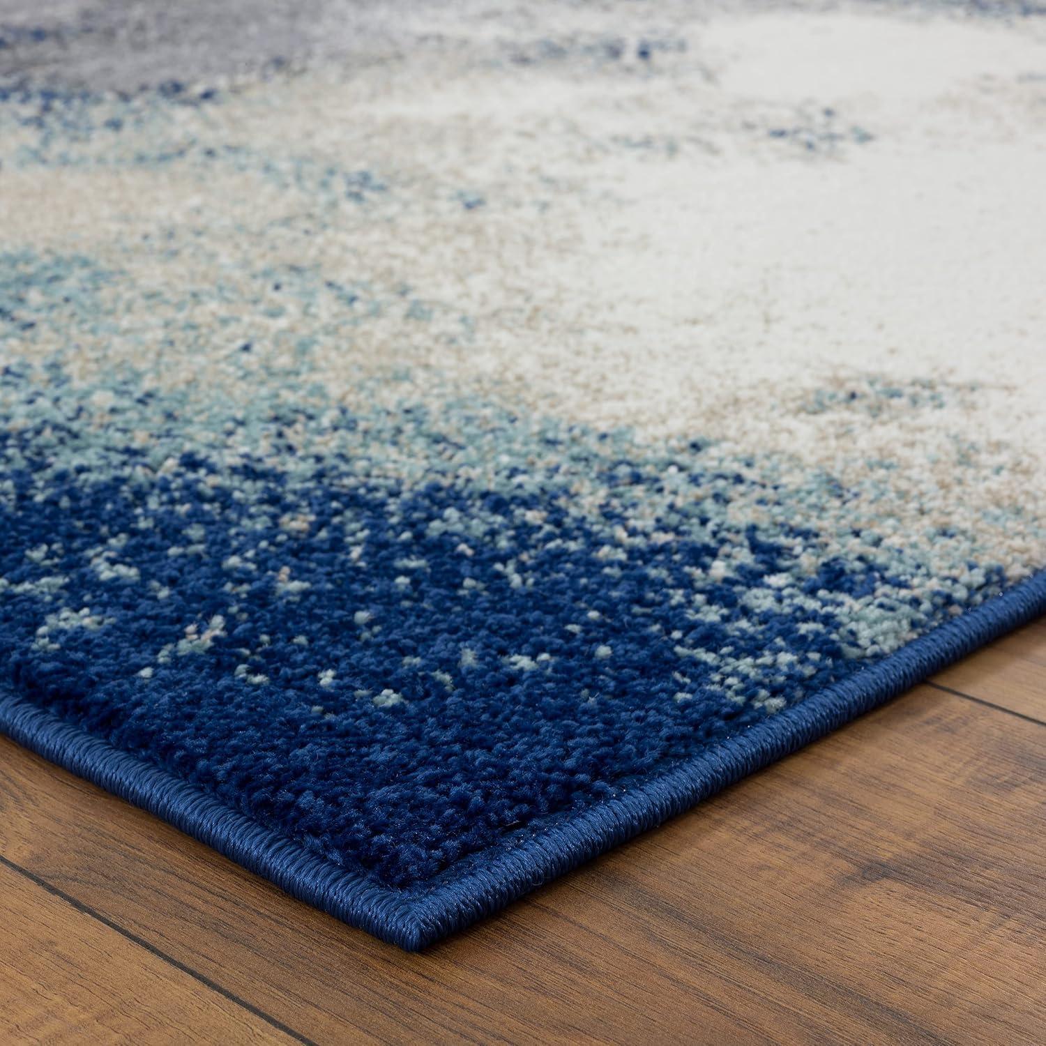 Luxe Weavers Beverly Collection 8445 Blue 8x10 Modern Abstract Area Rug