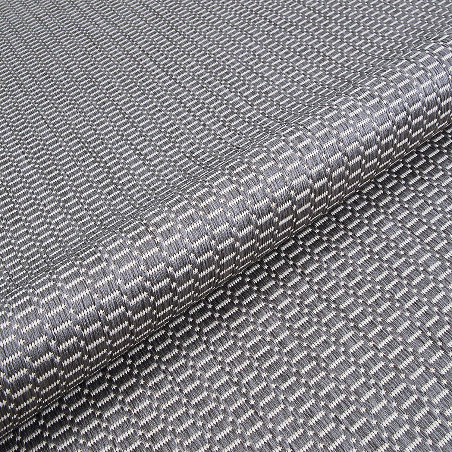 Couristan Recife Saddle Stitch Indoor /Outdoor Area Rug, Grey- White, 2'3" x 11'9" Runner