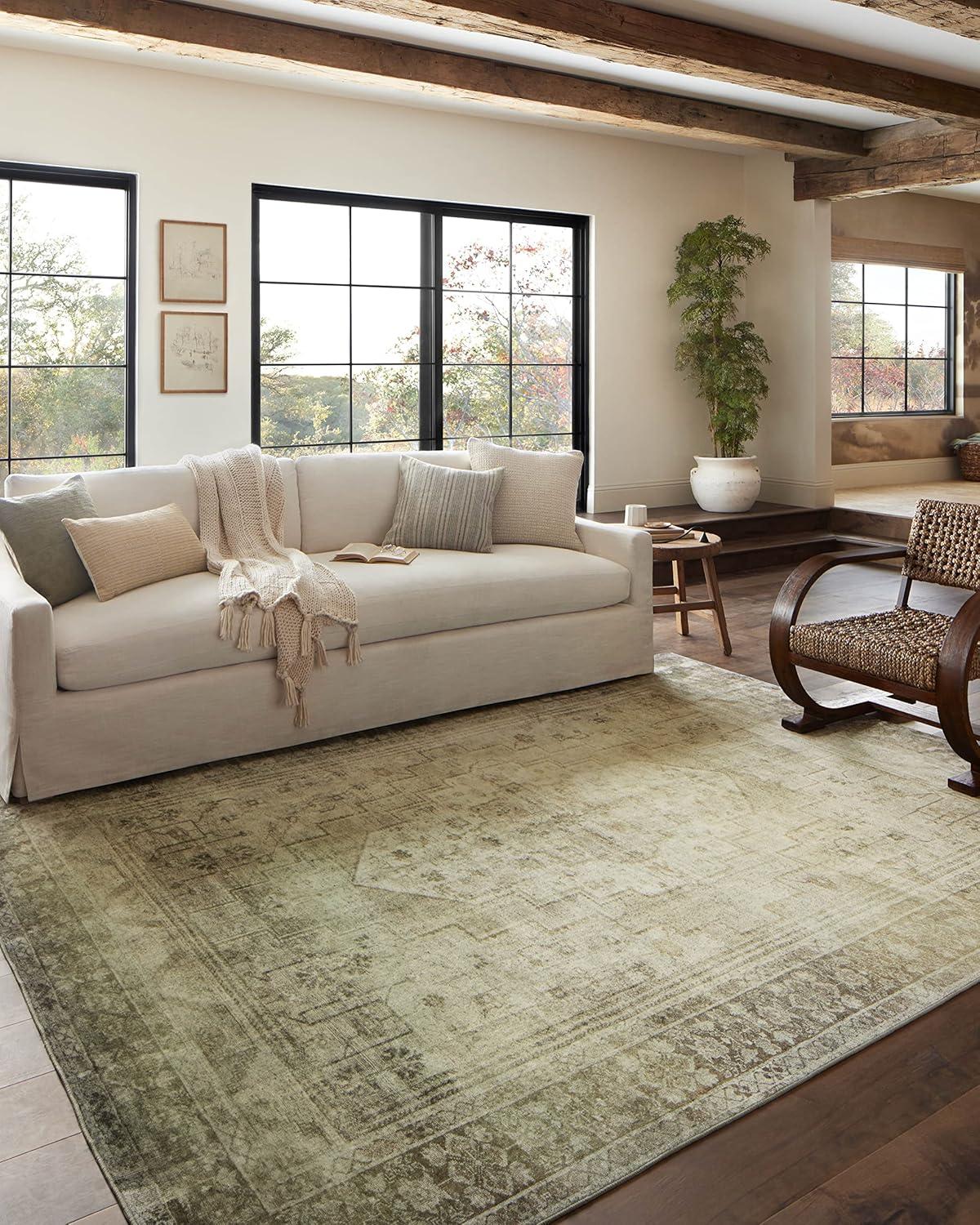 Magnolia Home by Joanna Gaines x Loloi Magnolia Home By Joanna Gaines X Loloi Banks Machine Washable Natural / Granite Area Rug