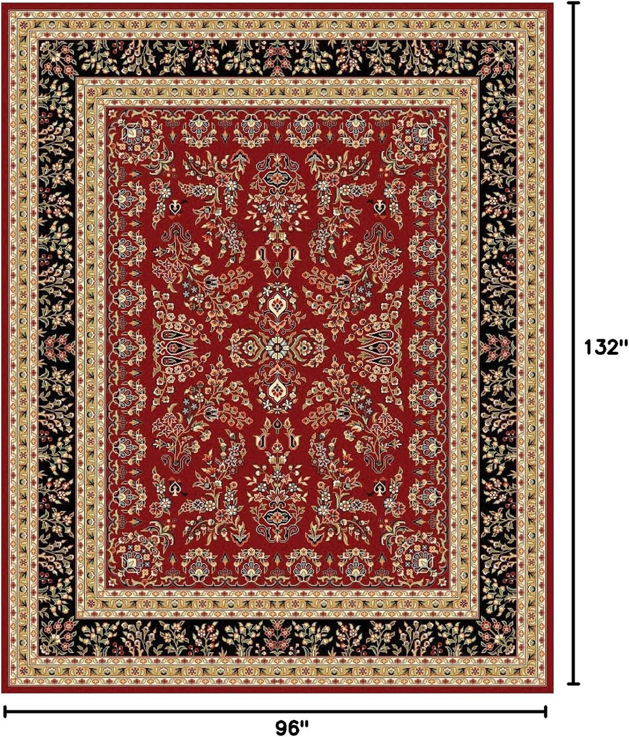 Lyndhurst LNH331 Power Loomed Area Rug - Red/Black - 8'x11' - Safavieh.