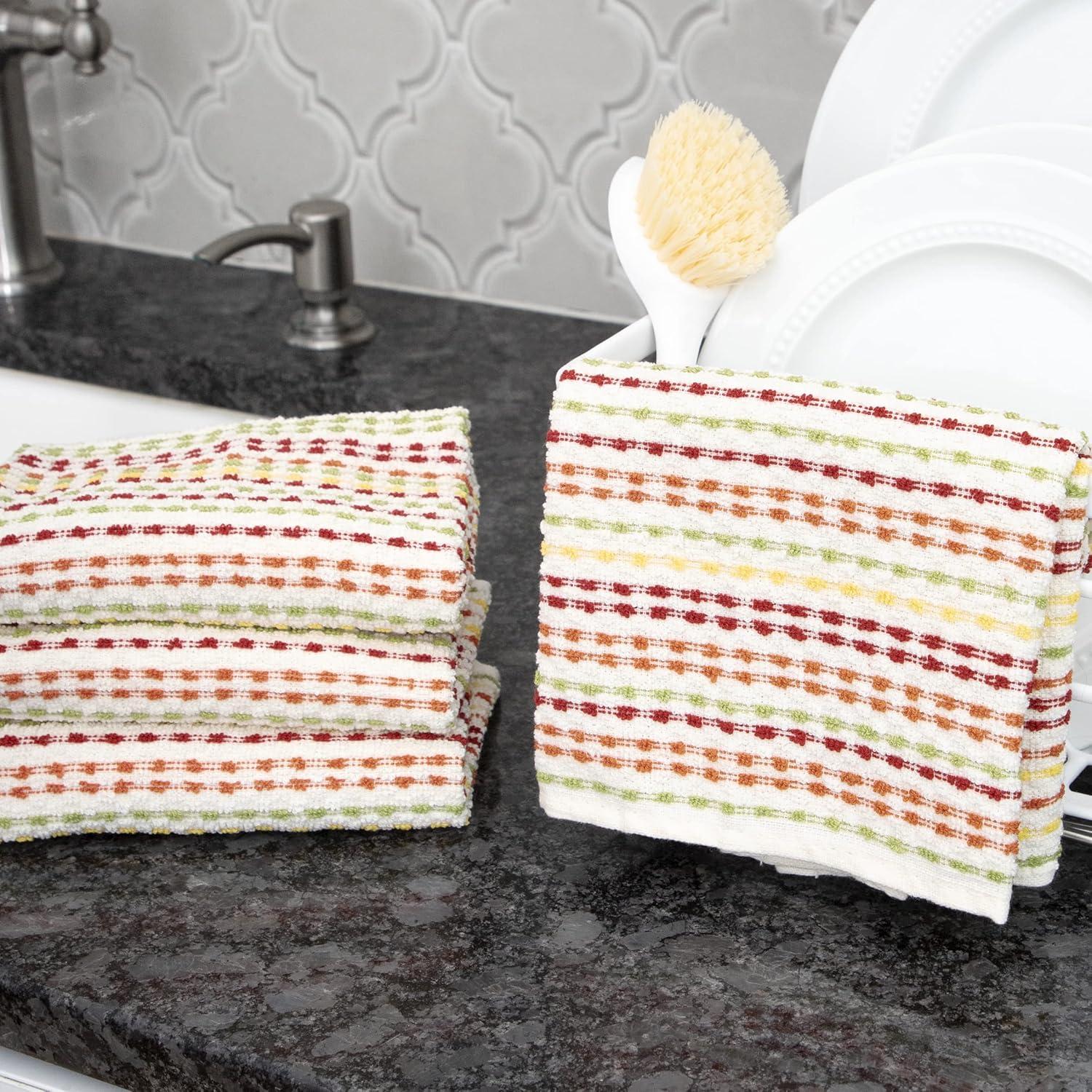 Cotton Checkered Tea Towel Kitchen Towel (Set of 4)