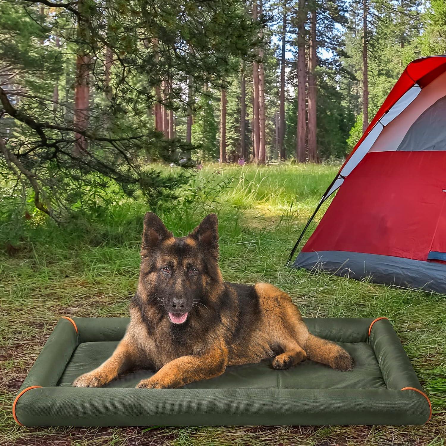 Friends Forever Nova Bolster Dog Bed Crate Pad, Washable Dog Mat for Raised Dog Bed and Dog Crate Bed