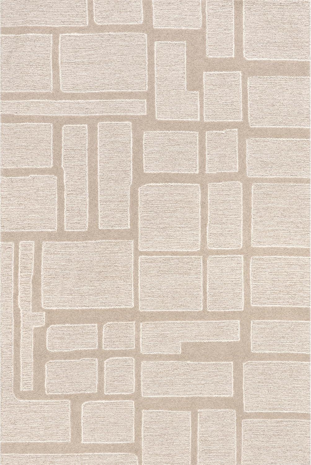 Nuloom Aerith Contemporary Geometric Indoor Area Rug, 5' x 8', Beige