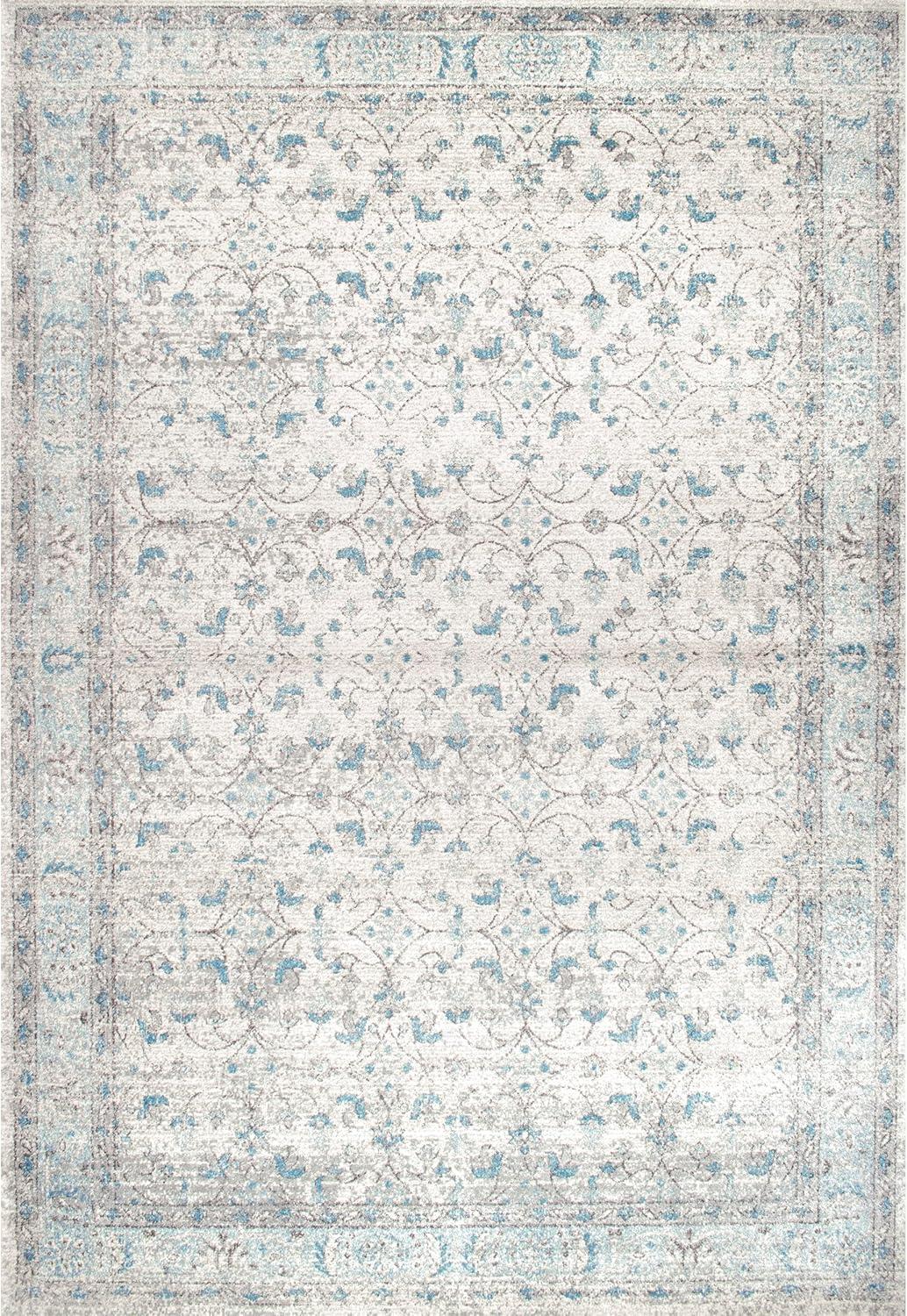 Vintage Rio Area Rug Aqua- nuLOOM