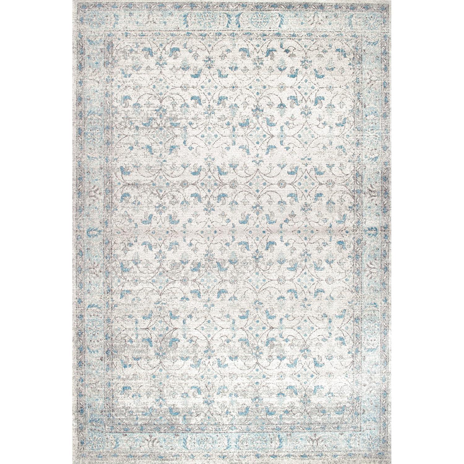 nuLOOM Rio Transitional Farmhouse Area Rug, 10' x 14', Aqua
