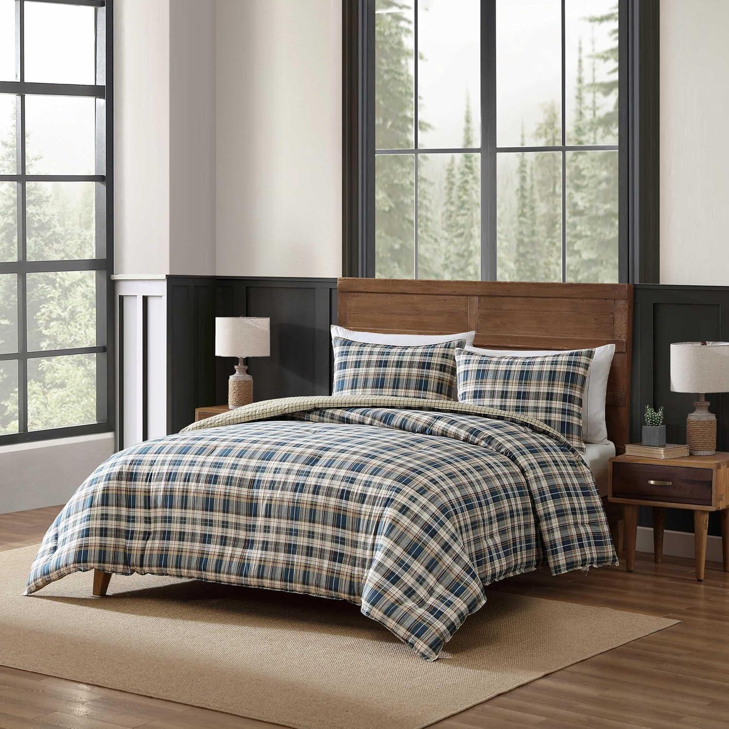 Eddie Bauer Eddie Bauer Port Gamble Indigo Cotton Duvet Cover Set