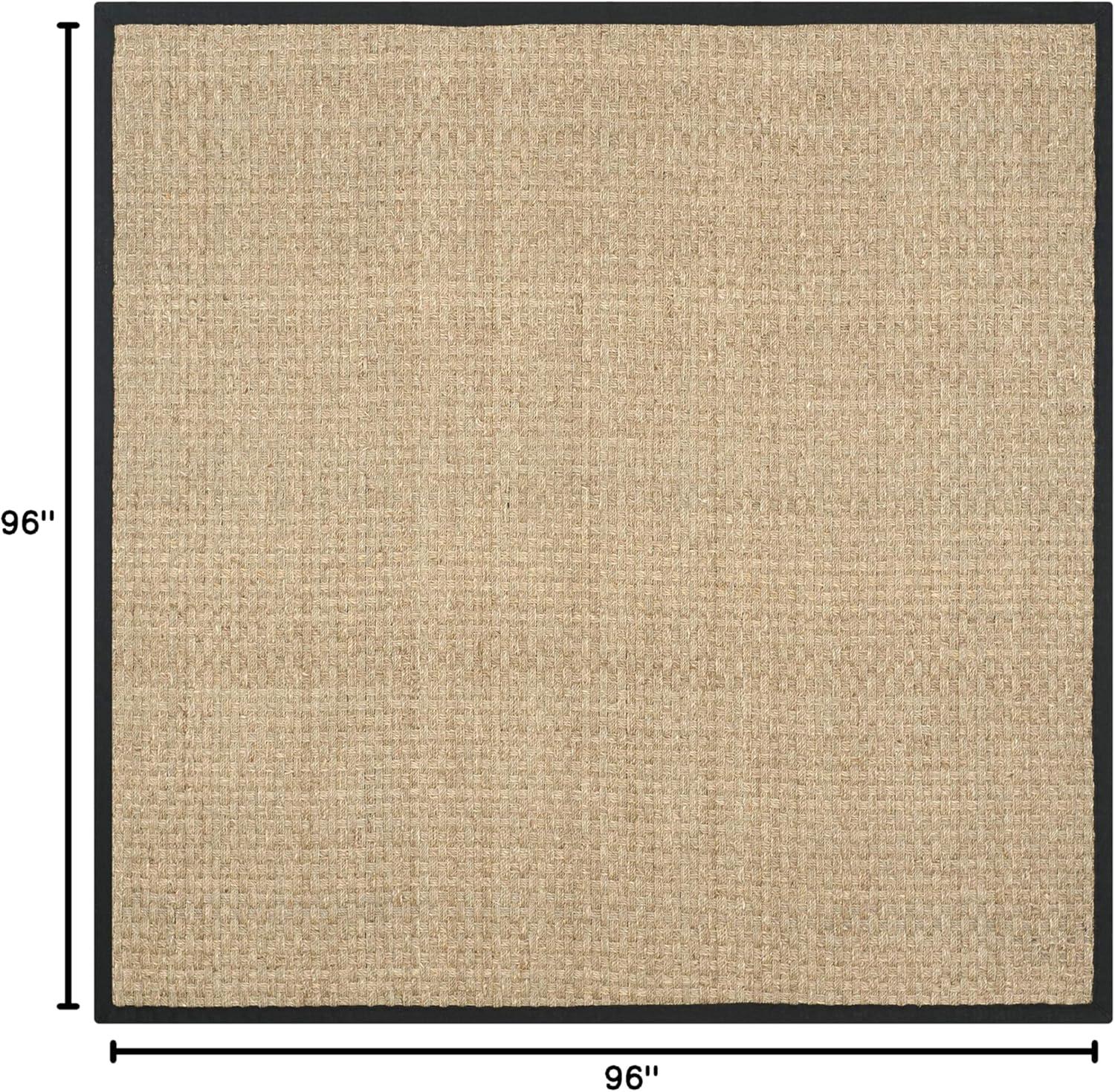 Natural Fiber NF114 Power Loomed Indoor Area Rug - Natural/Black - 8'x8' - Safavieh.