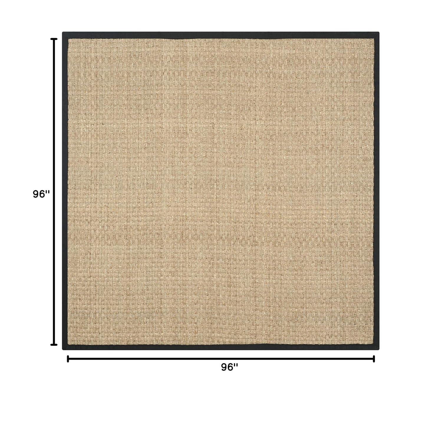Natural Fiber NF114 Power Loomed Indoor Area Rug - Natural/Black - 8'x8' - Safavieh