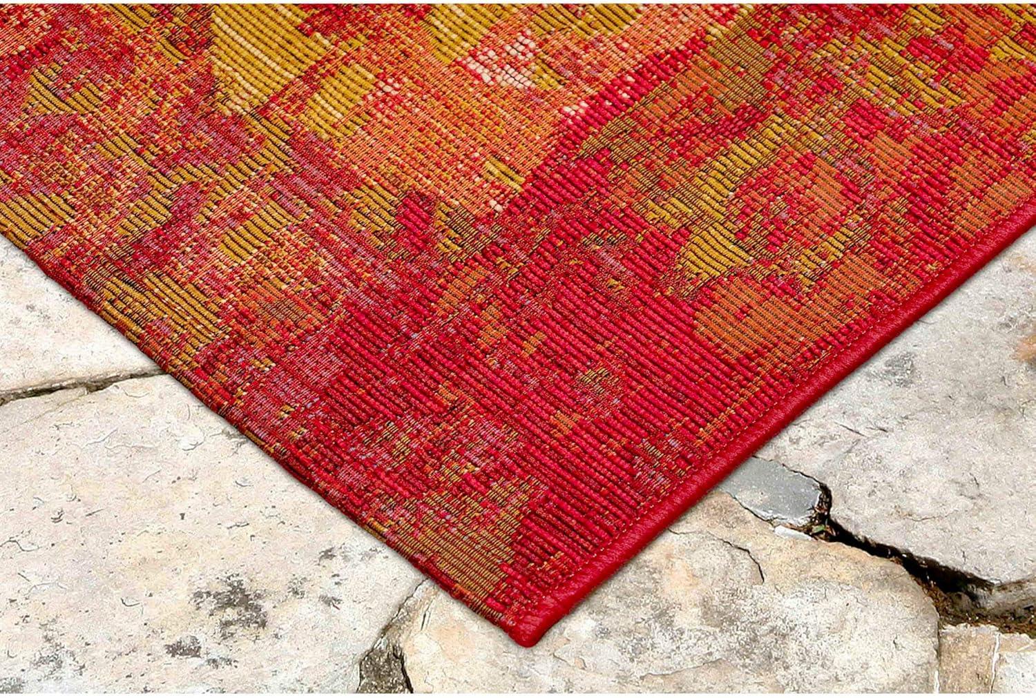 Liora Manne Marina Kermin Indoor/Outdoor Rug Saffron 2'7" x 4'3"