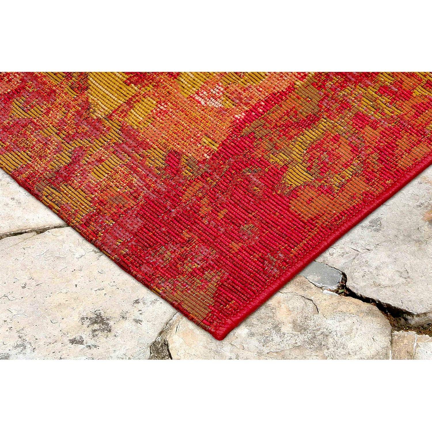 Liora Manne Marina Kermin Indoor/Outdoor Rug Saffron 2'7" x 4'3"