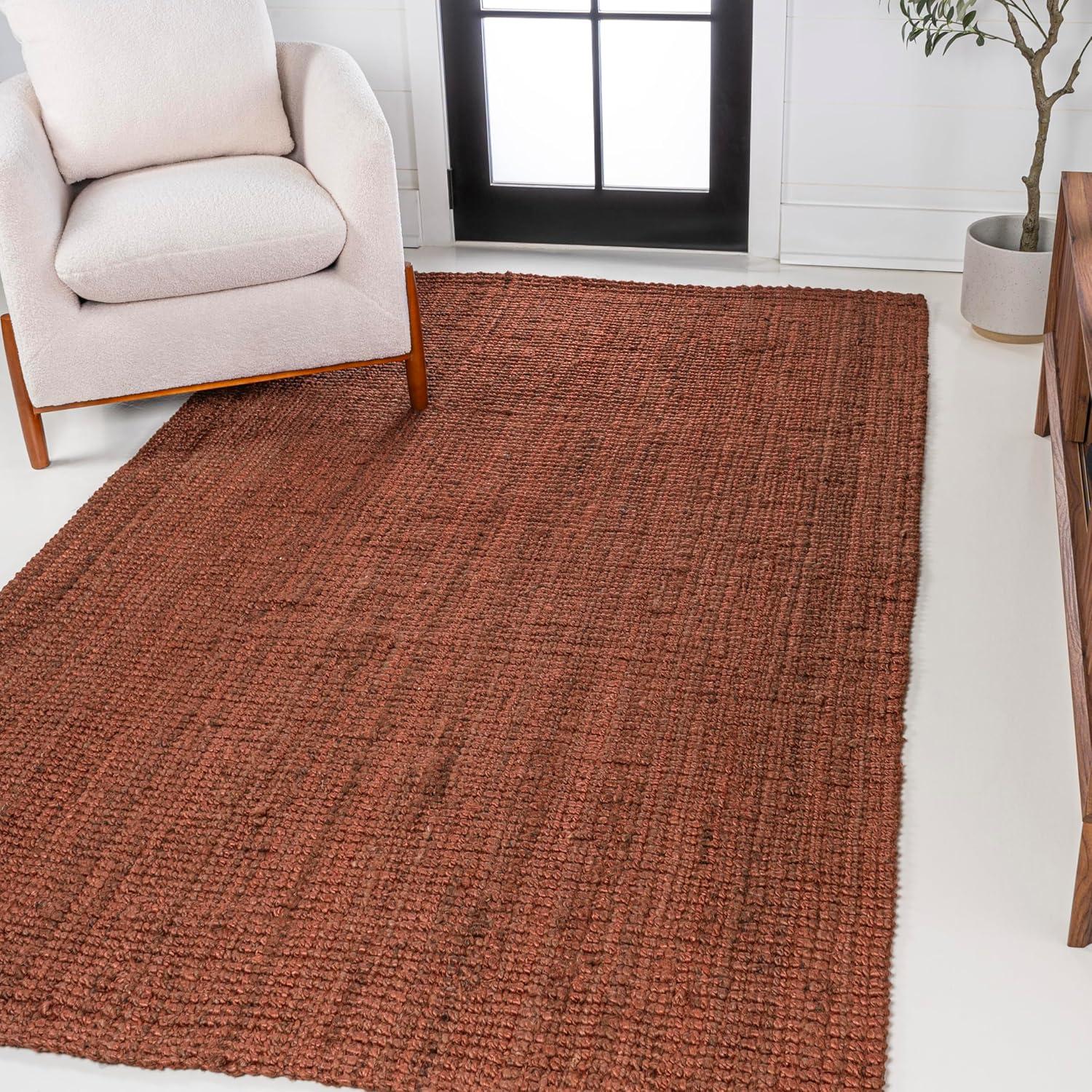 Pata Hand Woven Chunky Jute Indoor Area Rug - JONATHAN Y