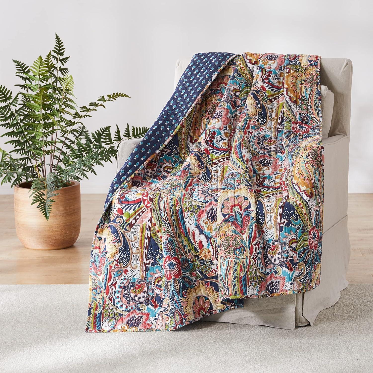 Nanette Floral Quilted Throw - Levtex Home