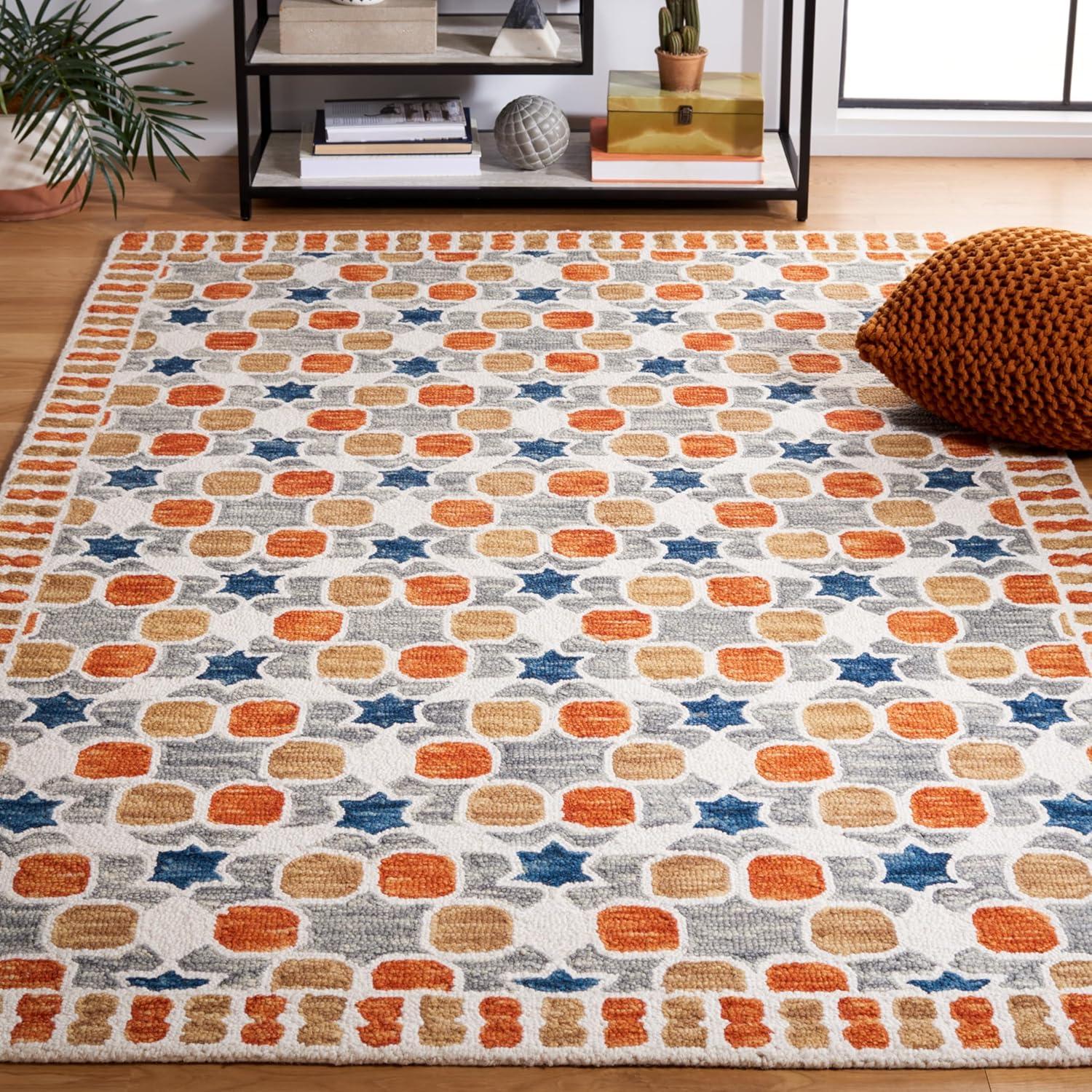 Aspen APN128 Hand Tufted Area Rug  - Ivory/Grey - 3'x5' - Safavieh.