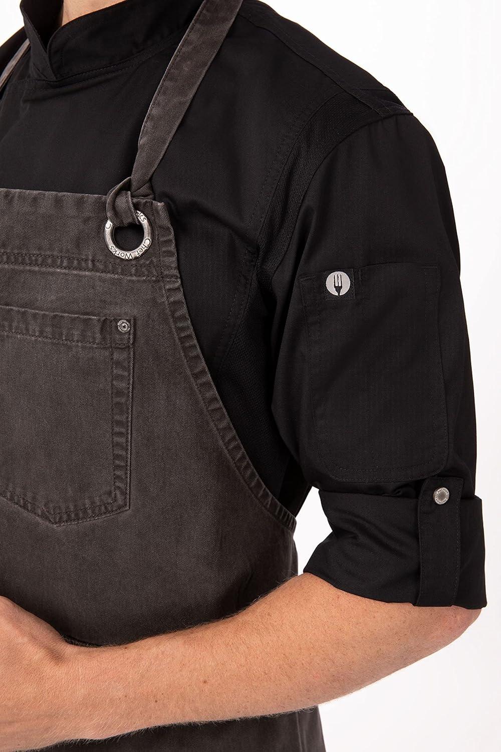 Earth Brown Cotton Adjustable Unisex Chef Bib Apron