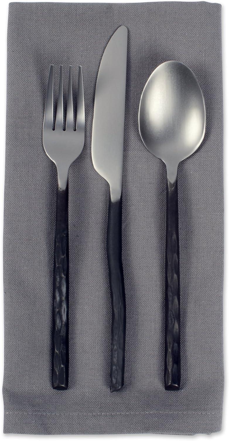 DII Modern Style Cotton Dining Napkin in Gray Finish (Set of 6)