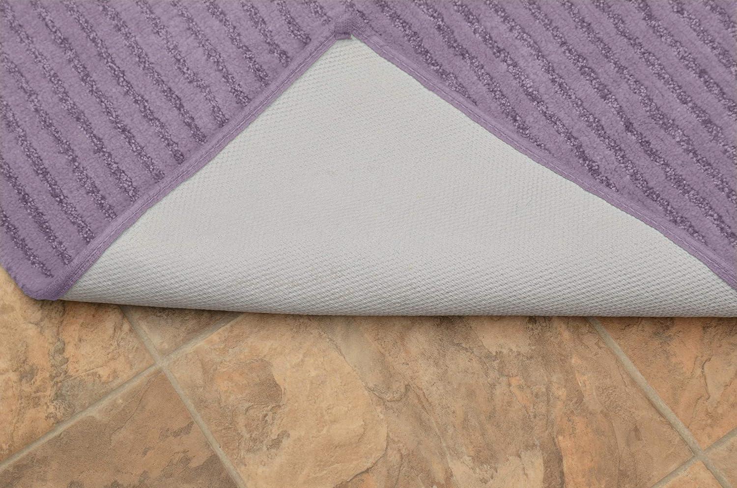 Garland Rug Sheridan Washable Nylon Purple Bath Rug, 24" x 40"