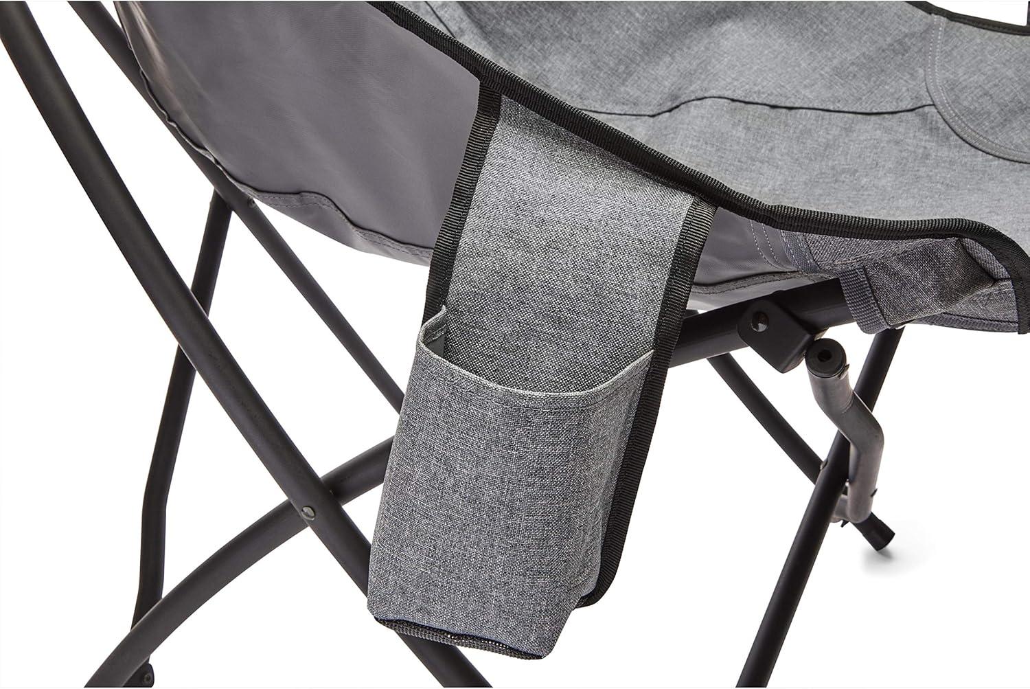 Streamlined Outdoor Bucket Chair with Steel Frame and Oversized Cupholder