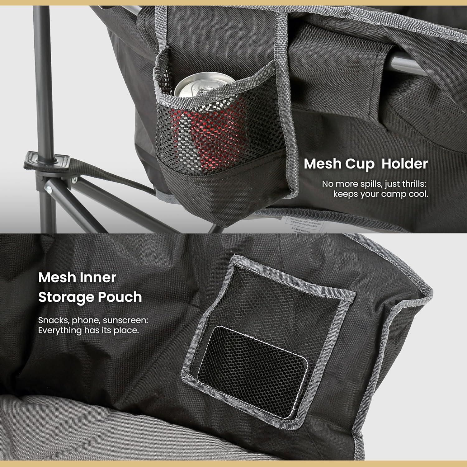 Folding Camping Chair with Cushions