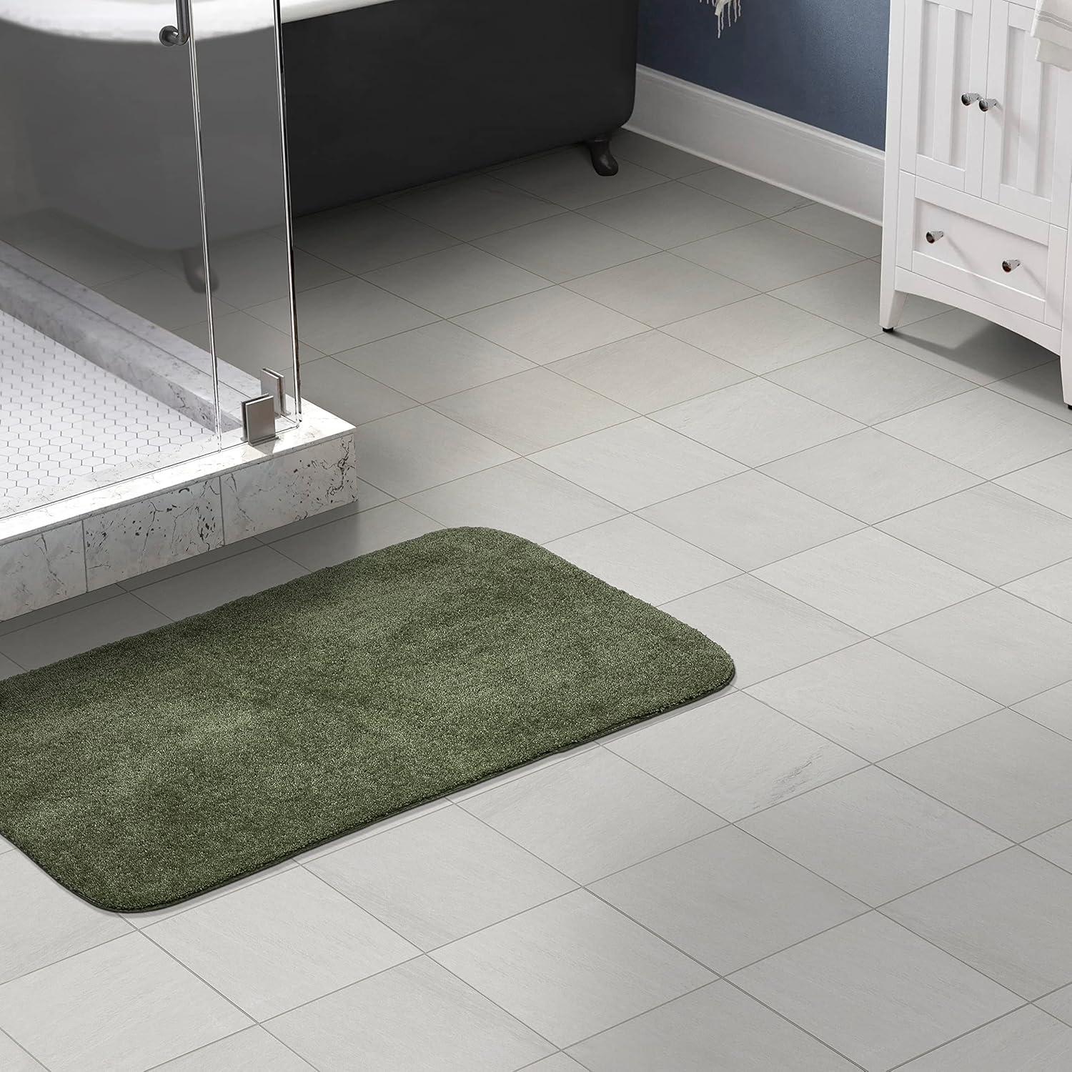 Garland Rug Traditional Nylon Washable Deep Fern 30" X 50" Bath Rug - Soft, Absorbent, And Stylish for Your Bathroom