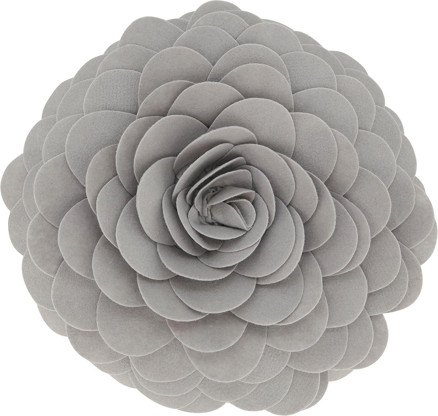 Saro Felt Collection Appliqued Felt Throw Pillow