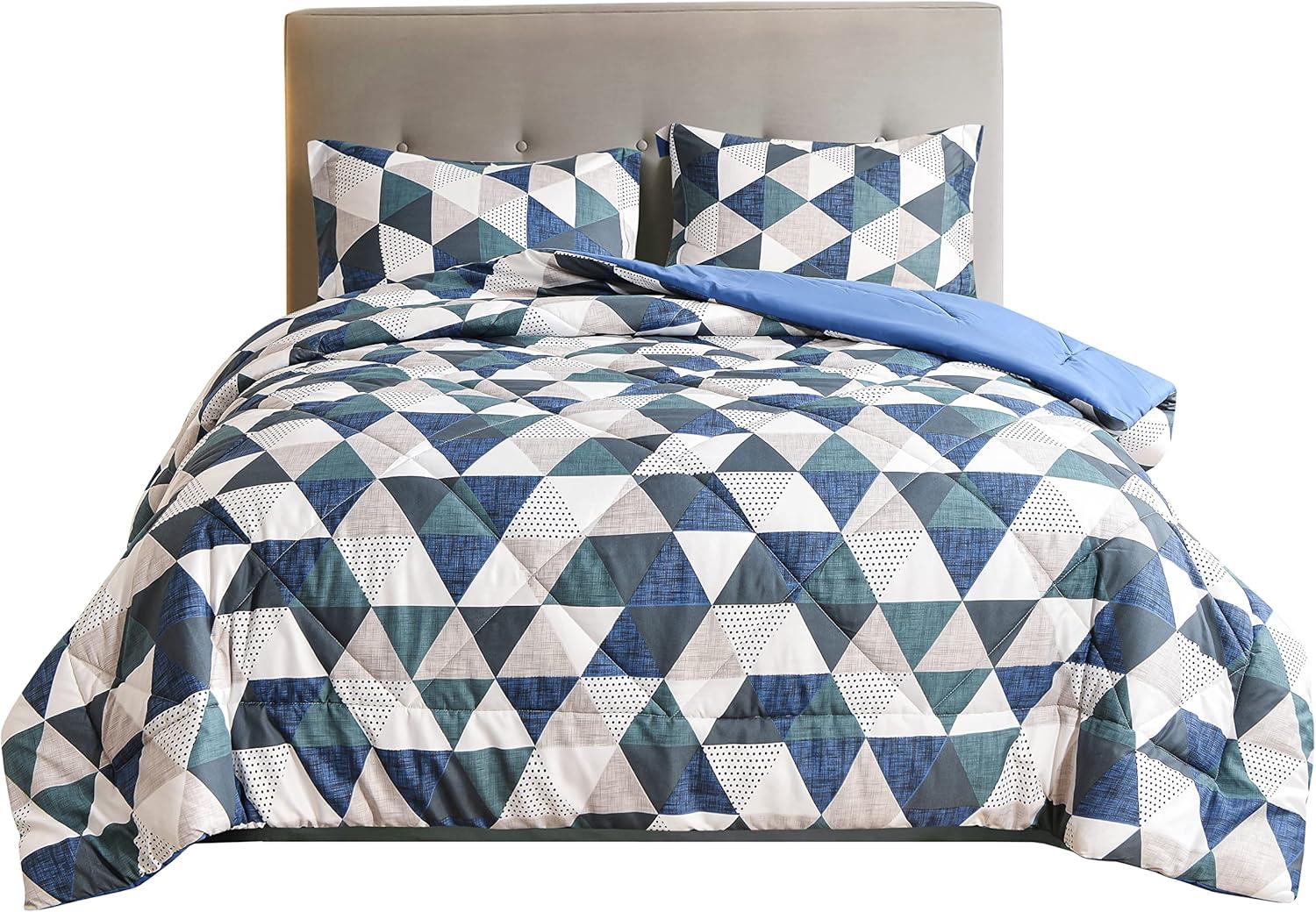 Ring Stitch Geometric Shapes Comforter Set