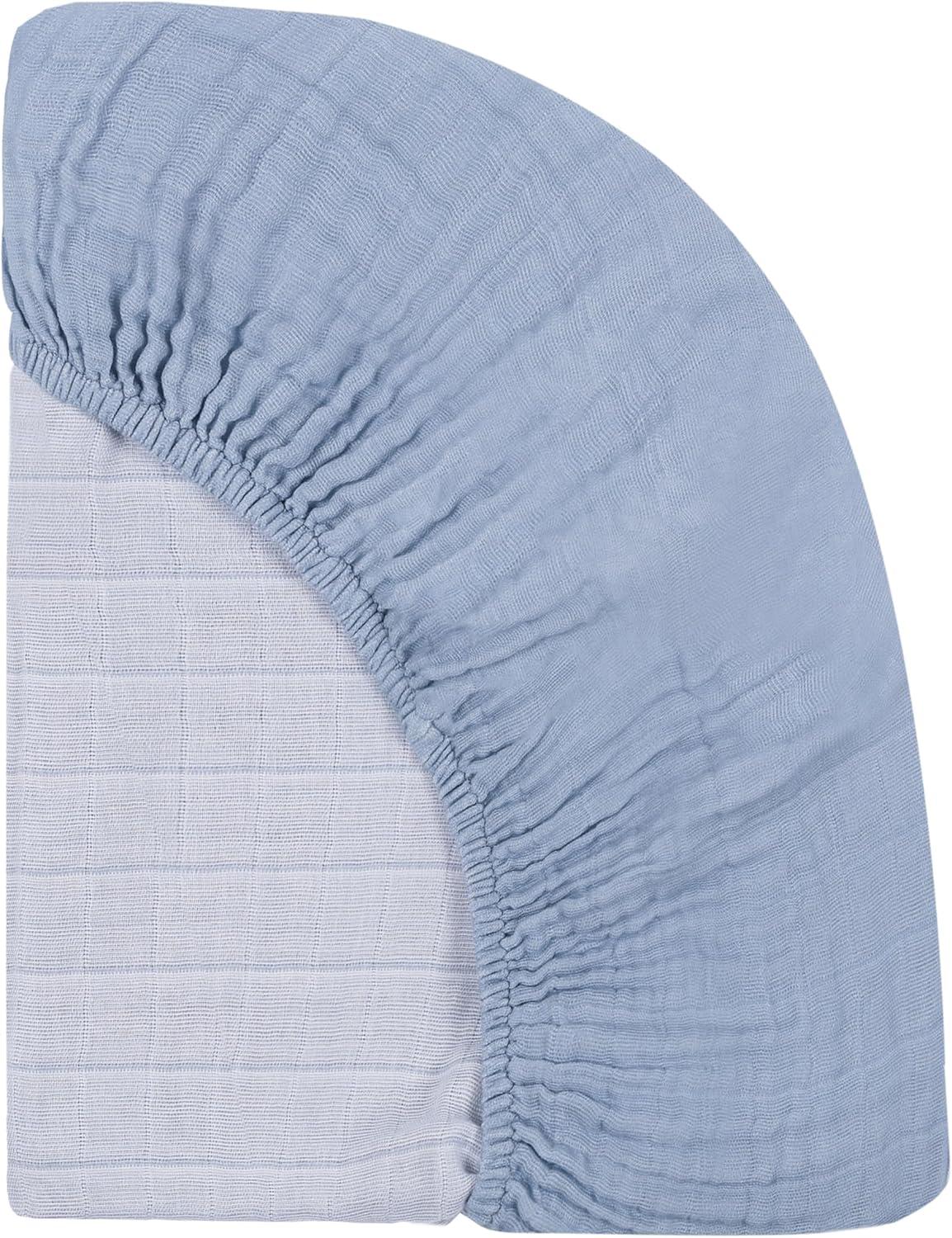 Dewdrop Muslin Mini Crib Sheet