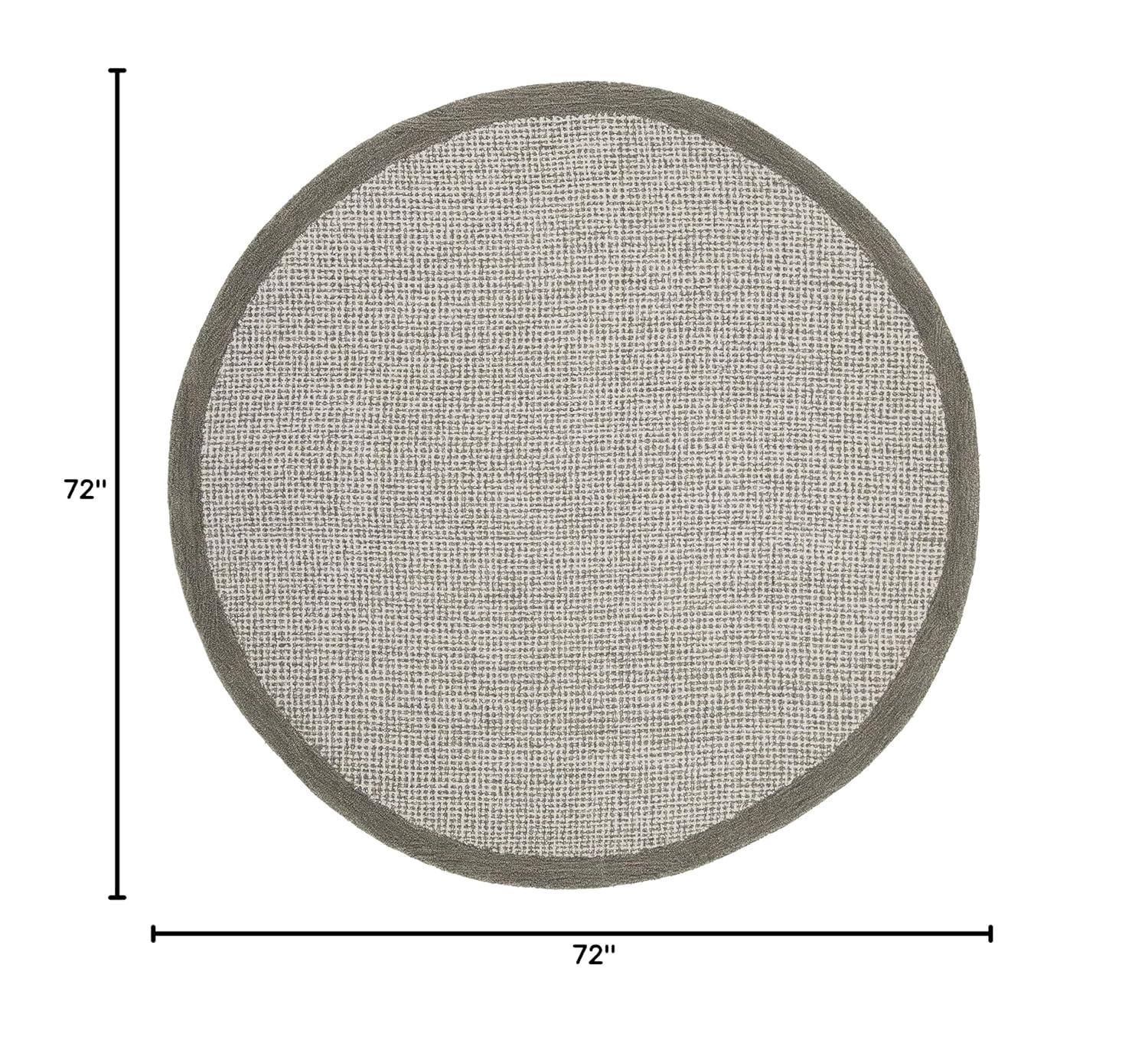 Abstract ABT220 Handmade Indoor Area Rug - Sage/Ivory - 6' Round - Safavieh